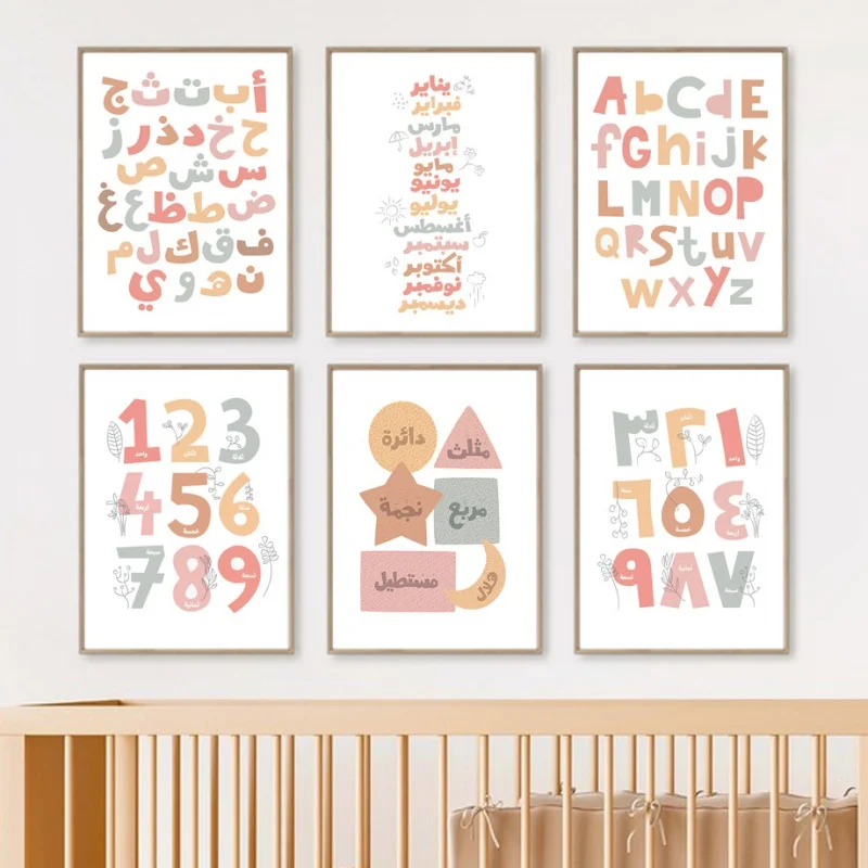 Resin Art Class - Arabic Wall Art English Alphanumeric Month