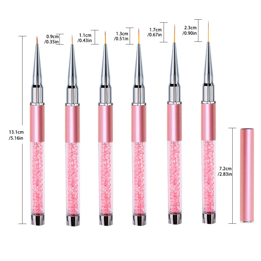 Resin Art Gel - 6pcs/Set Acrylic French Stripe Nail Art