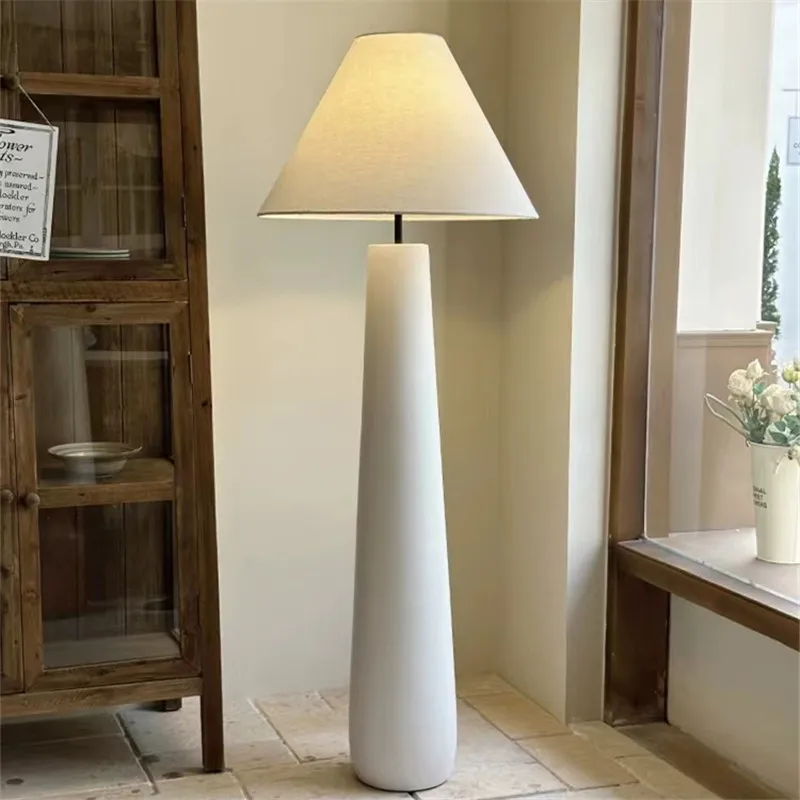 Resin Art Floor Design - Wabi Sabi White Mushroom Standing Lamp