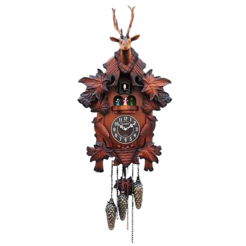 Resin Art Clock - Cuckoo Wall Clock Solid Wood Clocks