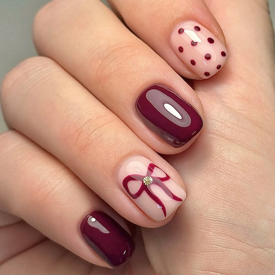 Resin Art And Deco - Short Square Press On Nails Glossy