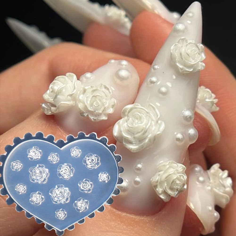 Resin Art Templates Free - 3D Flower Nail Molds Silicone Nail