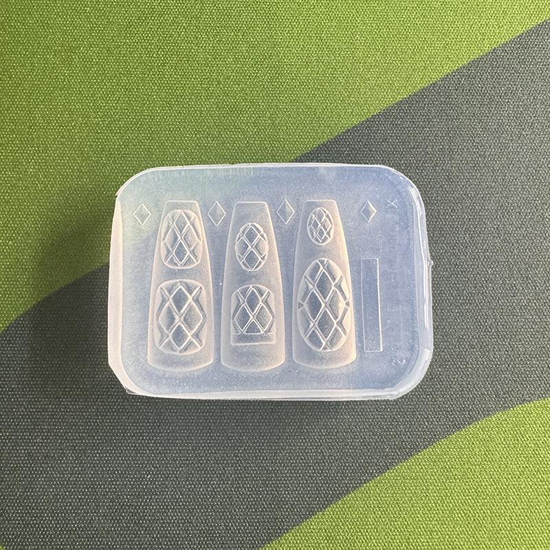 Resin Art Templates Free - New Silicone Nails Mold Plaid Bow