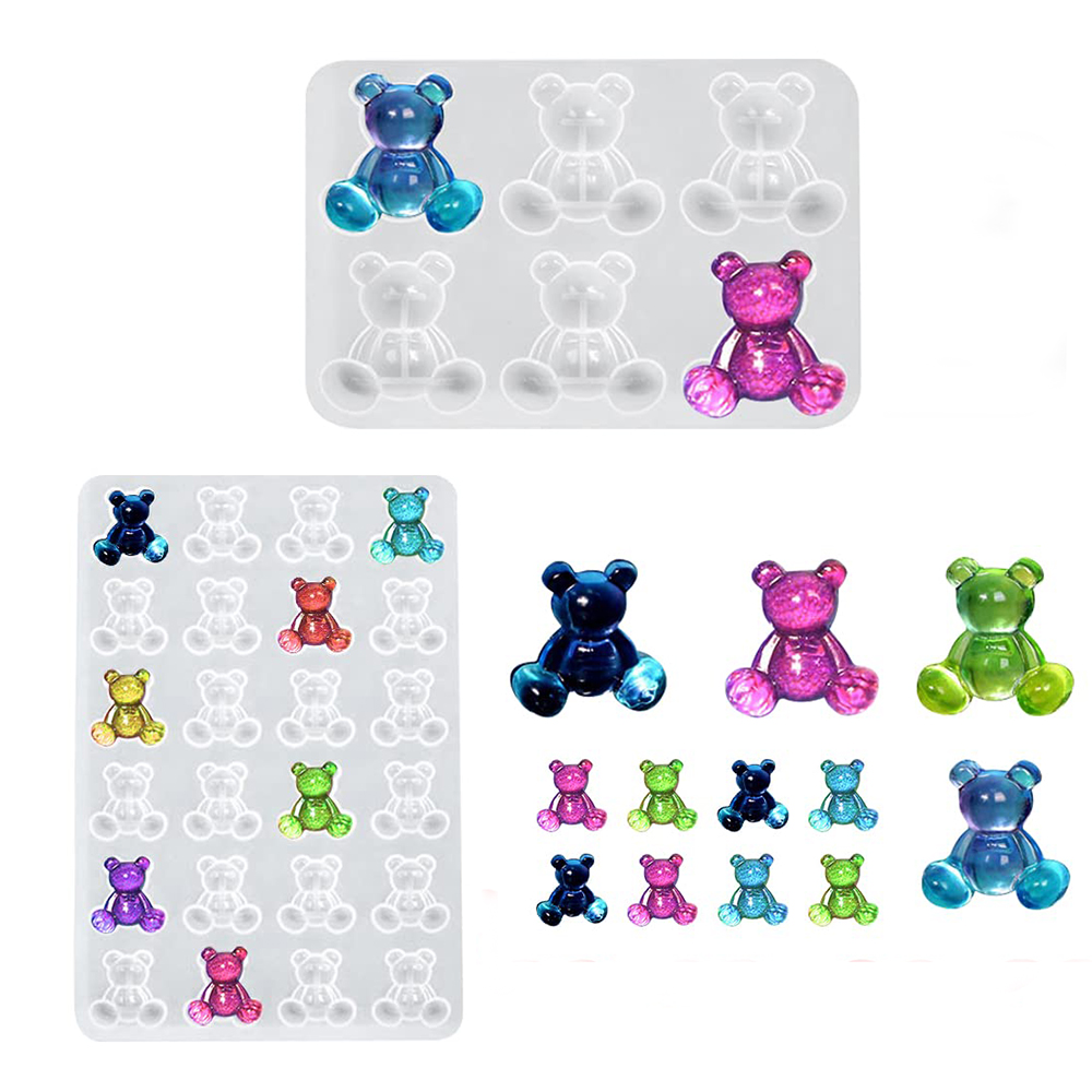 Resin Art Letters - Crystal Bear Resin Silicone Molds Small