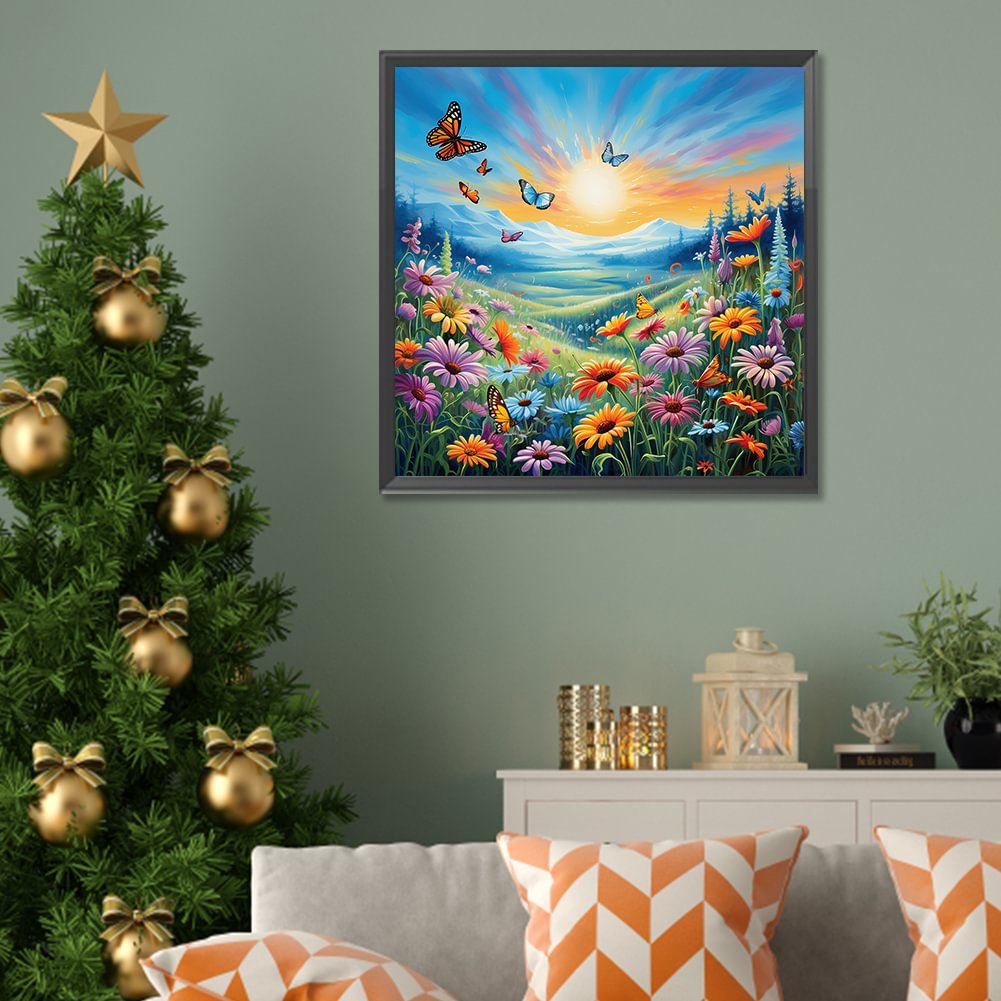 Resin Art With Flowers - Diamond Painting Family Cute Deer Flower