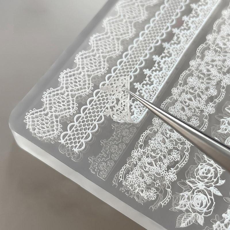 1pc Lace 3D Silicone Nail Mold - Resin Art Templates Free 评论和价格