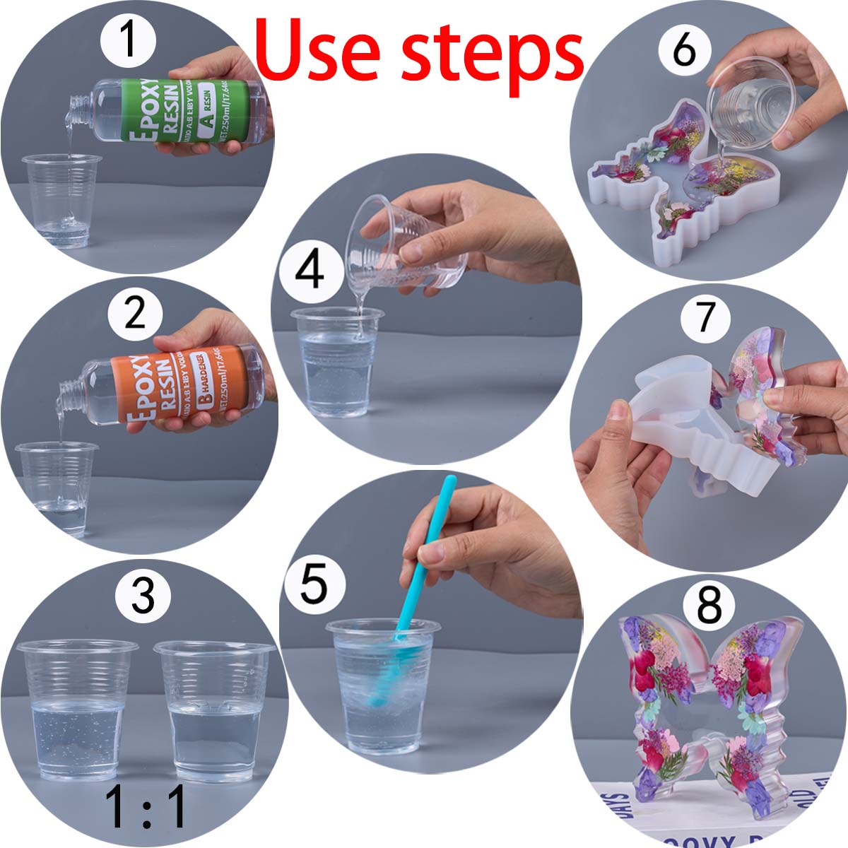 1:1 Ratio Epoxy Resin Kit Anti - Resin Art Glue 评论和价格