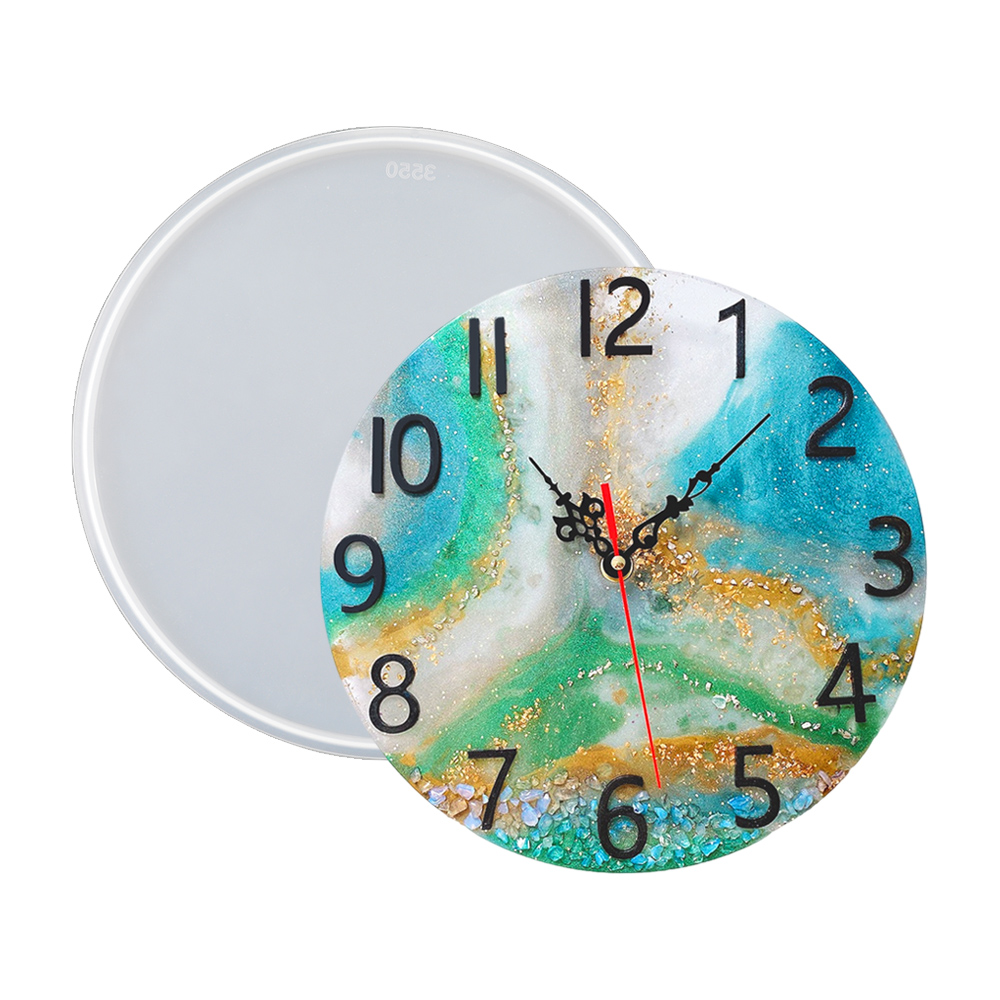 DM283 Round Roman Numerals Epo - Resin Art Clock 评论和价格