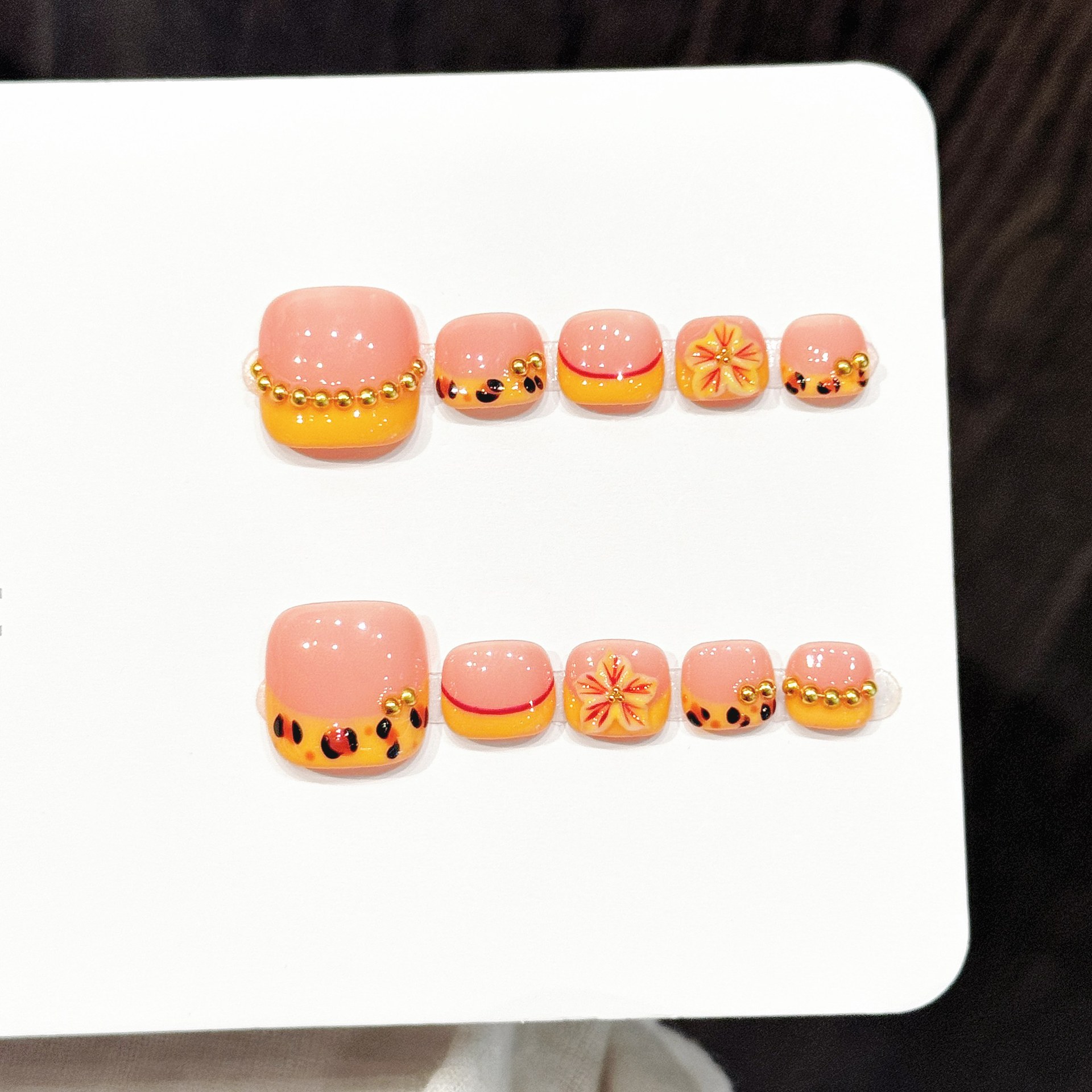 10pcs Handmade Pressed Foot Na - Resin Art With Flowers 评论和价格