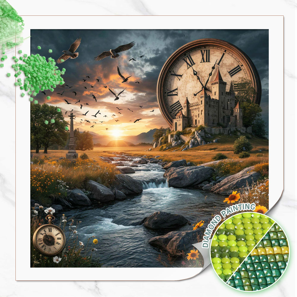 Huacan Diamond Painting Wilder - Resin Art Clock 评论和价格