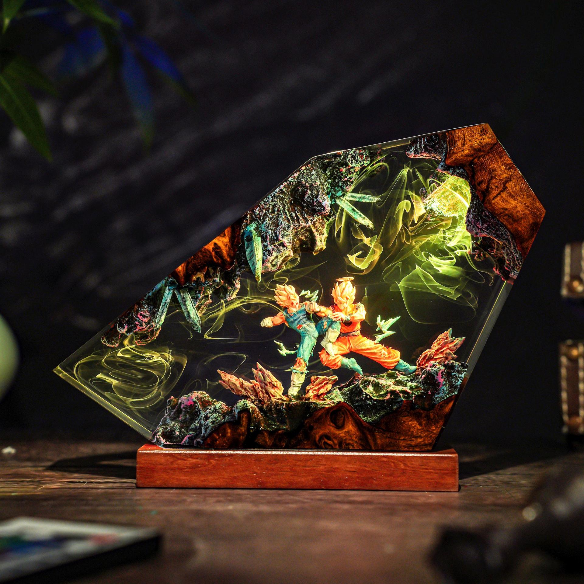 Goku & Vegeta Epoxy Resin Hand - Resin Art Goku 评论和价格