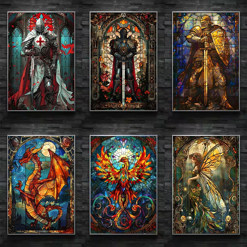 Fantasy Stained Glass Poster P - Resin Art And Deco 评论和价格