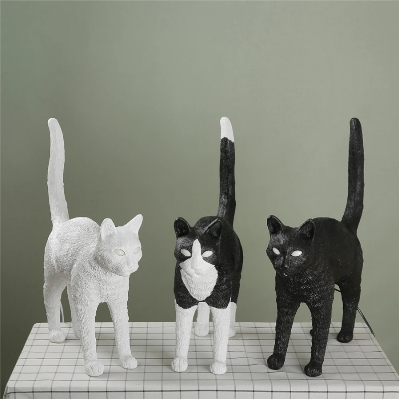 Nordic cat Table Lamp Resin an - Resin Art Floor Design 评论和价格