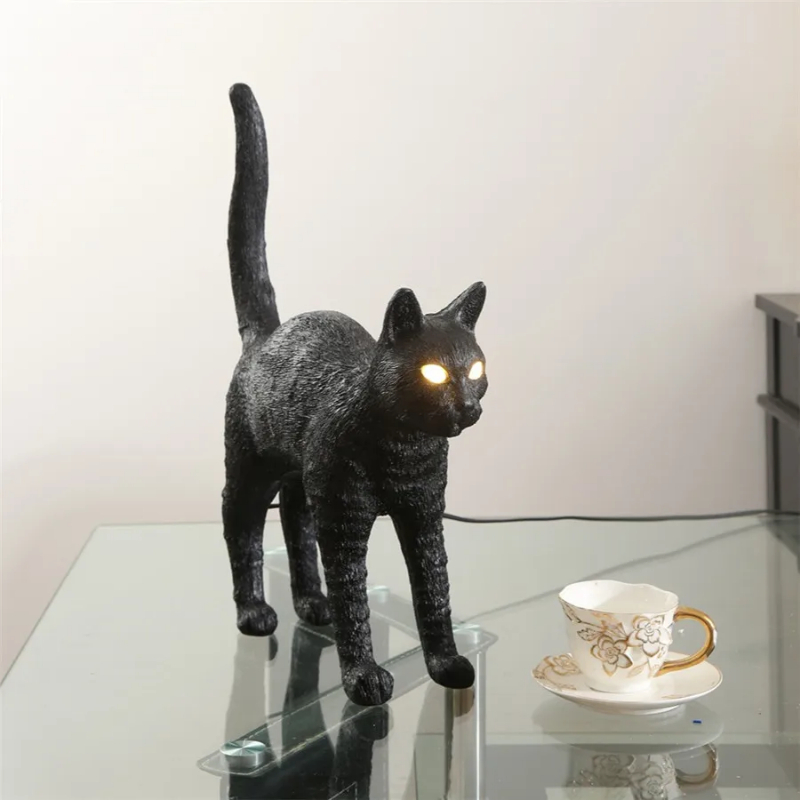 Nordic cat Table Lamp Resin an - Resin Art Floor Design 评论和价格
