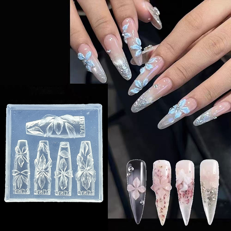 3D Flowers Nail Mold DIY Silic - Resin Art Templates Free 评论和价格