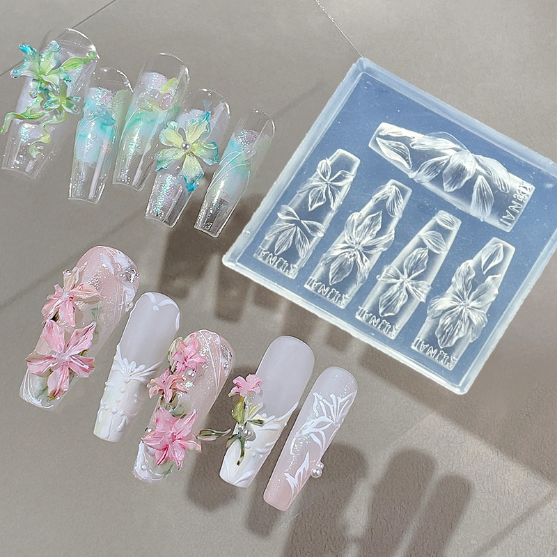 3D Flowers Nail Mold DIY Silic - Resin Art Templates Free 评论和价格