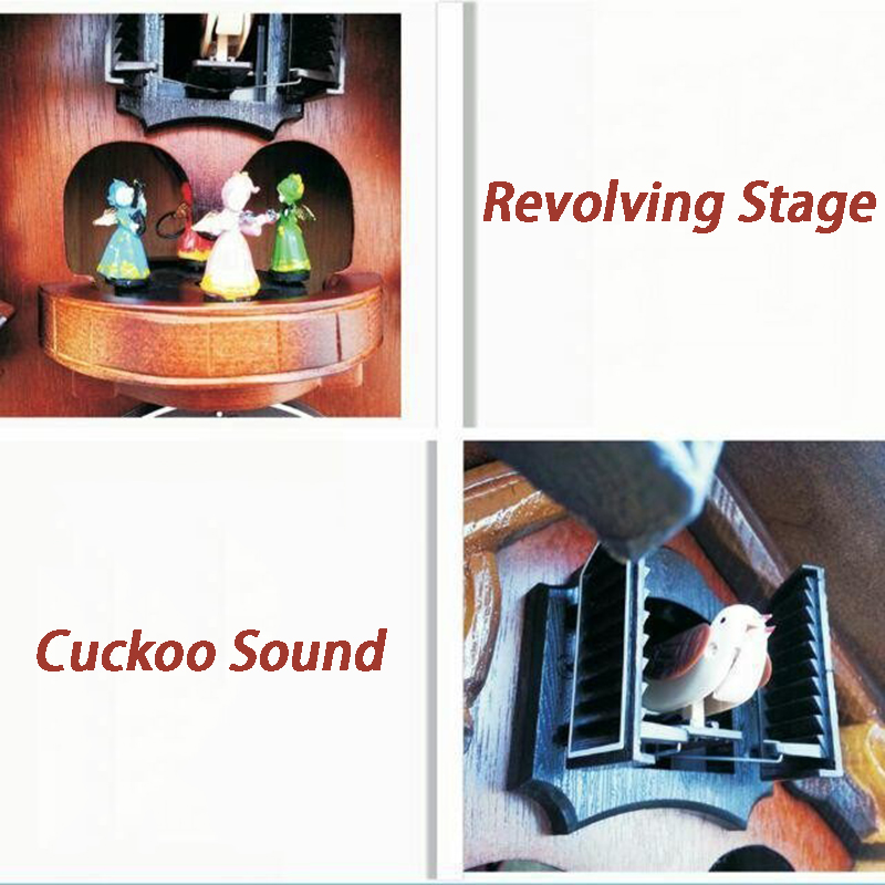 Cuckoo Wall Clock Solid Wood C - Resin Art Clock 评论和价格
