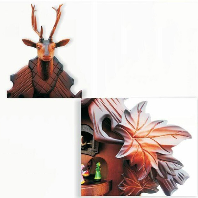 Cuckoo Wall Clock Solid Wood C - Resin Art Clock 评论和价格