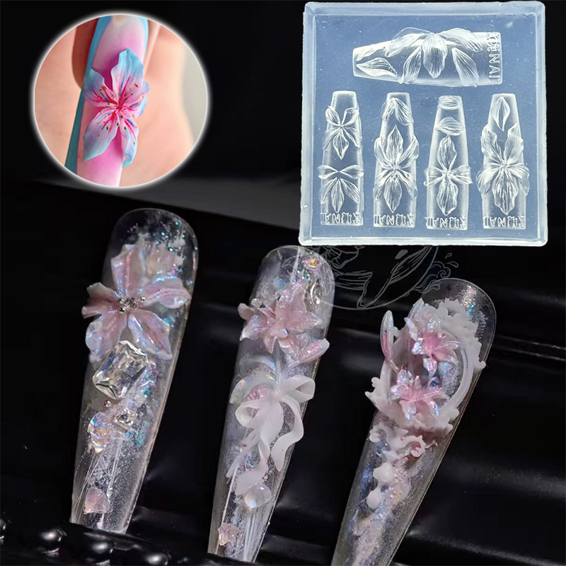 Z. 3D Flowers Nail Mold DIY Si - Resin Art Templates Free 评论和价格