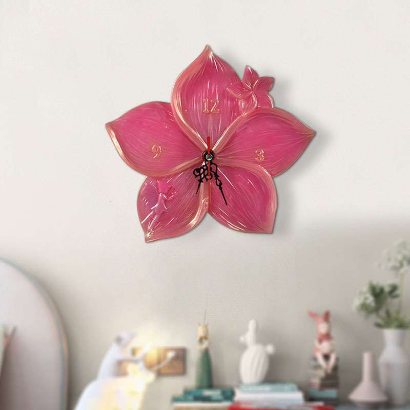 World Map Lotus Leaf Sakura Cl - Resin Art Clock 评论和价格