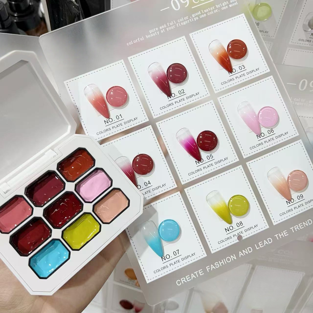 1pc Solid 9-grid Nail Patting  - Resin Art Gel 评论和价格