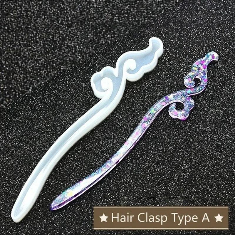 New Transparent Hairpin Silico - Resin Art And Deco 评论和价格