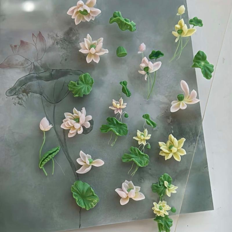 Flowers Series 3D Curved Nail  - Resin Art Templates Free 评论和价格