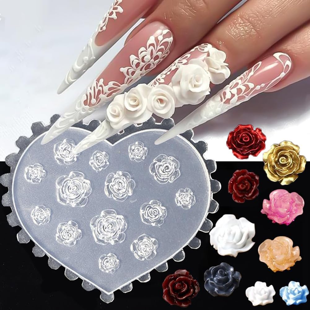 3D Flower Nail Molds Silicone  - Resin Art Templates Free 评论和价格