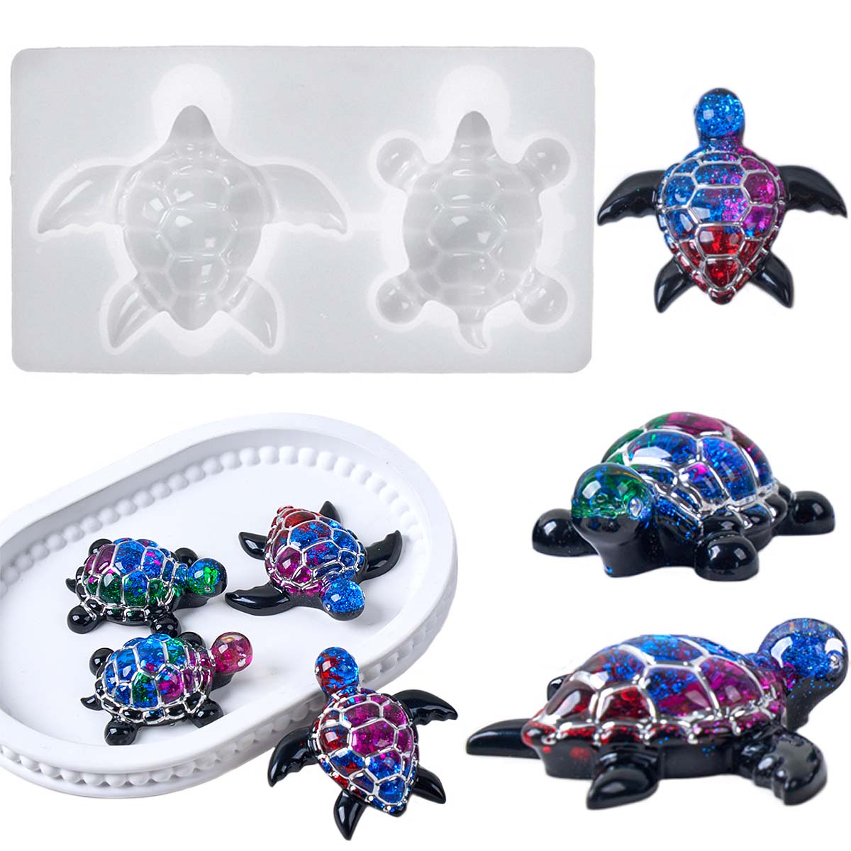 3D Sea Turtle Keychain Silicon - Resin Art Letters 评论和价格