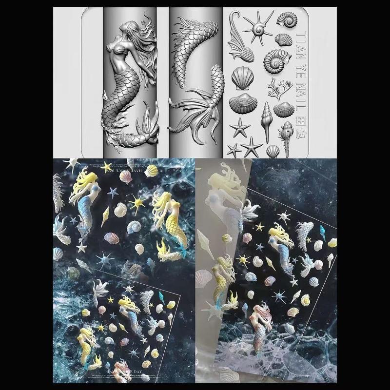 3D Soft Silicone Nail Ocean Me - Resin Art Templates Free 评论和价格