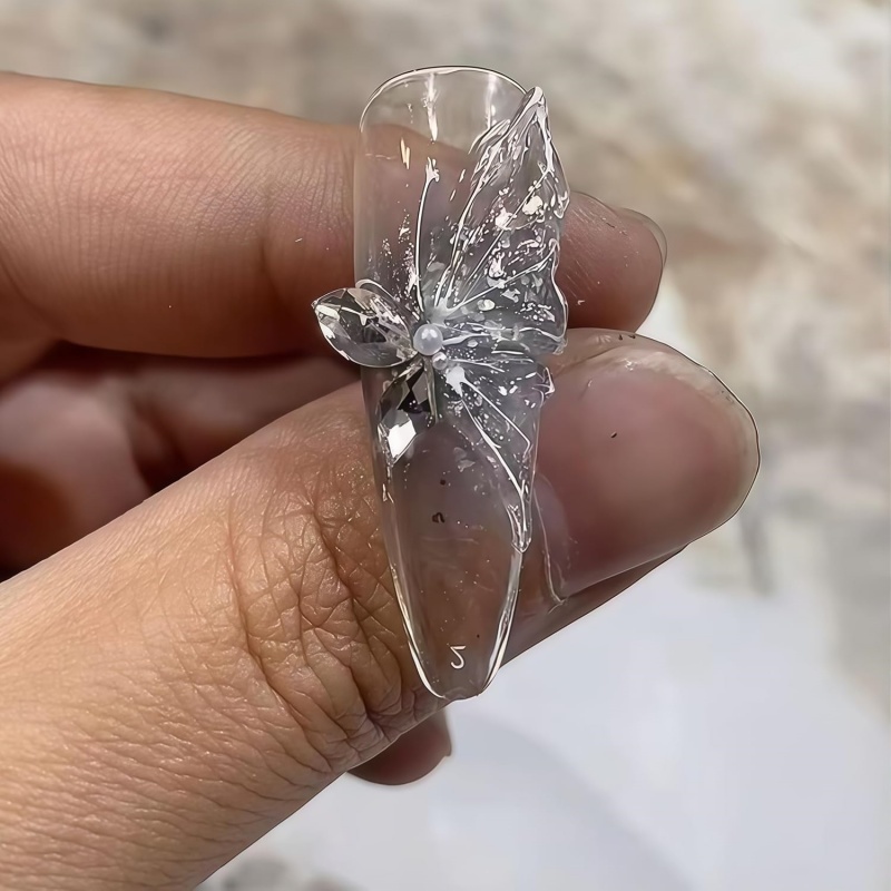 3D Butterfly Flower Gel Nail A - Resin Art Templates Free 评论和价格