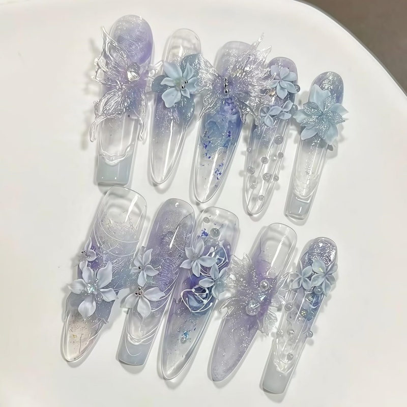 3D Butterfly Flower Gel Nail A - Resin Art Templates Free 评论和价格