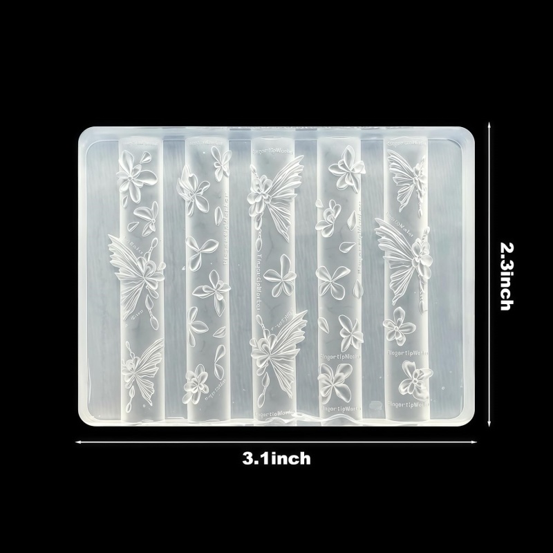 3D Butterfly Flower Gel Nail A - Resin Art Templates Free 评论和价格