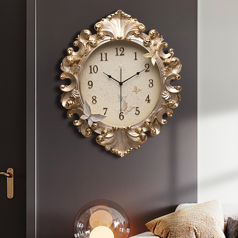 European Style Room Wall Clock - Resin Art Clock 评论和价格